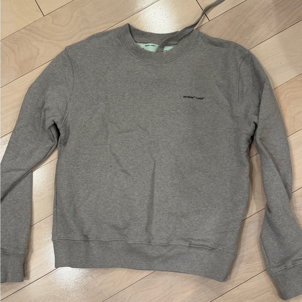 Men’s OFF WHITE Gray Men's Sweater Sz L